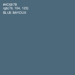 #4C687B - Blue Bayoux Color Image