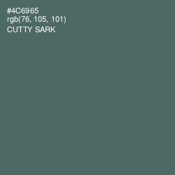 #4C6965 - Cutty Sark Color Image
