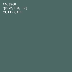#4C6966 - Cutty Sark Color Image