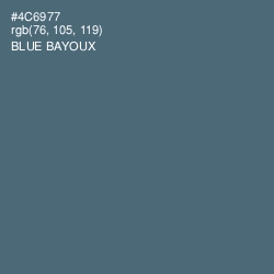 #4C6977 - Blue Bayoux Color Image