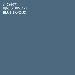 #4C697F - Blue Bayoux Color Image