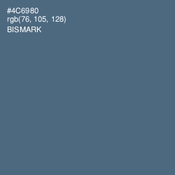 #4C6980 - Bismark Color Image