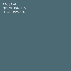 #4C6A74 - Blue Bayoux Color Image