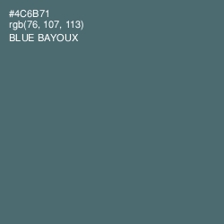 #4C6B71 - Blue Bayoux Color Image