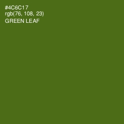 #4C6C17 - Green Leaf Color Image