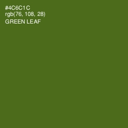 #4C6C1C - Green Leaf Color Image