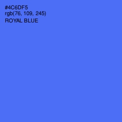 #4C6DF5 - Royal Blue Color Image