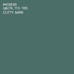 #4C6E69 - Cutty Sark Color Image