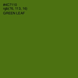 #4C7110 - Green Leaf Color Image