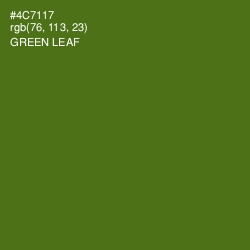 #4C7117 - Green Leaf Color Image