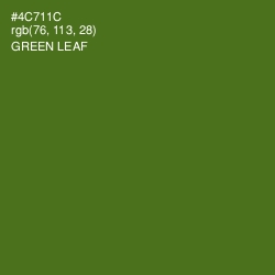 #4C711C - Green Leaf Color Image