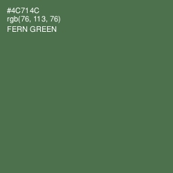 #4C714C - Fern Green Color Image