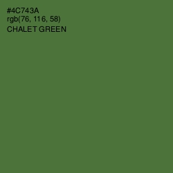 #4C743A - Chalet Green Color Image