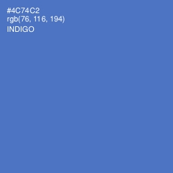 #4C74C2 - Indigo Color Image