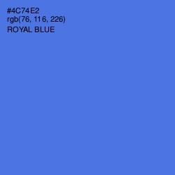 #4C74E2 - Royal Blue Color Image