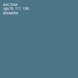 #4C758A - Bismark Color Image