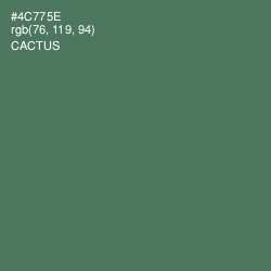 #4C775E - Cactus Color Image