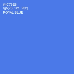 #4C79E8 - Royal Blue Color Image