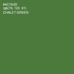 #4C7A3D - Chalet Green Color Image