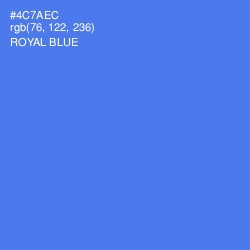 #4C7AEC - Royal Blue Color Image
