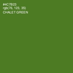 #4C7B23 - Chalet Green Color Image