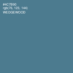 #4C7B90 - Wedgewood Color Image