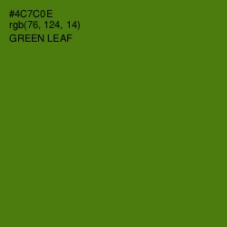 #4C7C0E - Green Leaf Color Image