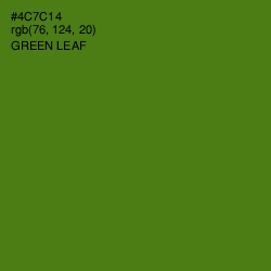 #4C7C14 - Green Leaf Color Image