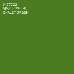 #4C7C22 - Chalet Green Color Image