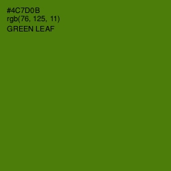 #4C7D0B - Green Leaf Color Image