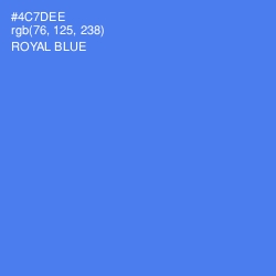 #4C7DEE - Royal Blue Color Image