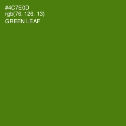 #4C7E0D - Green Leaf Color Image