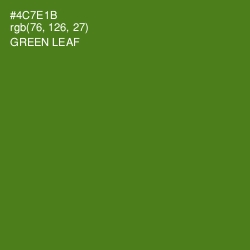 #4C7E1B - Green Leaf Color Image