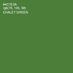 #4C7E3A - Chalet Green Color Image