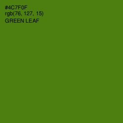 #4C7F0F - Green Leaf Color Image