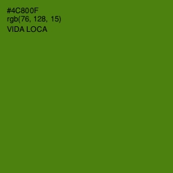 #4C800F - Vida Loca Color Image