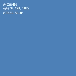 #4C80B6 - Steel Blue Color Image