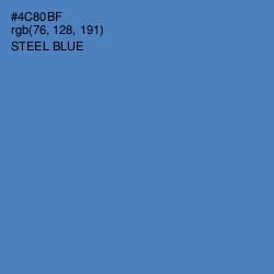 #4C80BF - Steel Blue Color Image