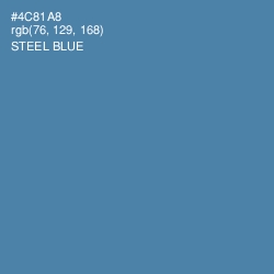 #4C81A8 - Steel Blue Color Image