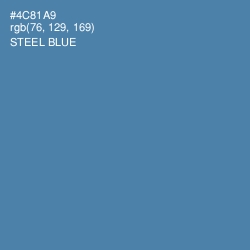 #4C81A9 - Steel Blue Color Image