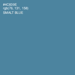#4C839E - Smalt Blue Color Image