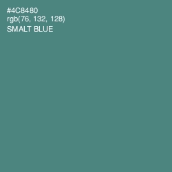 #4C8480 - Smalt Blue Color Image