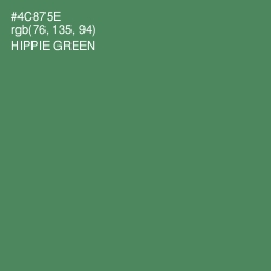 #4C875E - Hippie Green Color Image