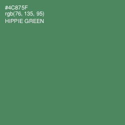 #4C875F - Hippie Green Color Image