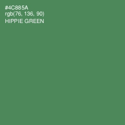 #4C885A - Hippie Green Color Image