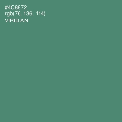 #4C8872 - Viridian Color Image