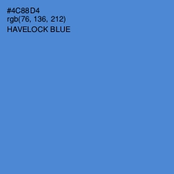 #4C88D4 - Havelock Blue Color Image