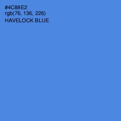 #4C88E2 - Havelock Blue Color Image