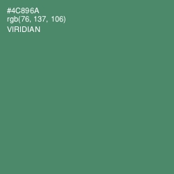 #4C896A - Viridian Color Image