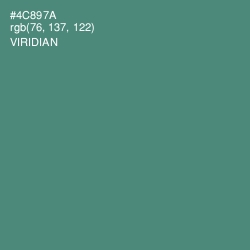 #4C897A - Viridian Color Image